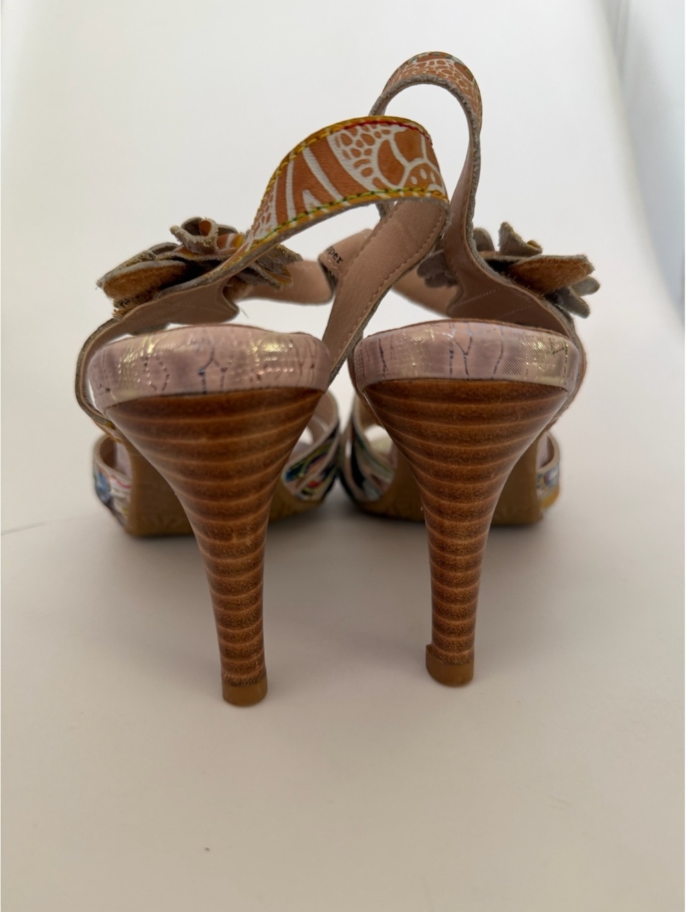 Multicolor floral high heel sandals - Picture 3 of 6